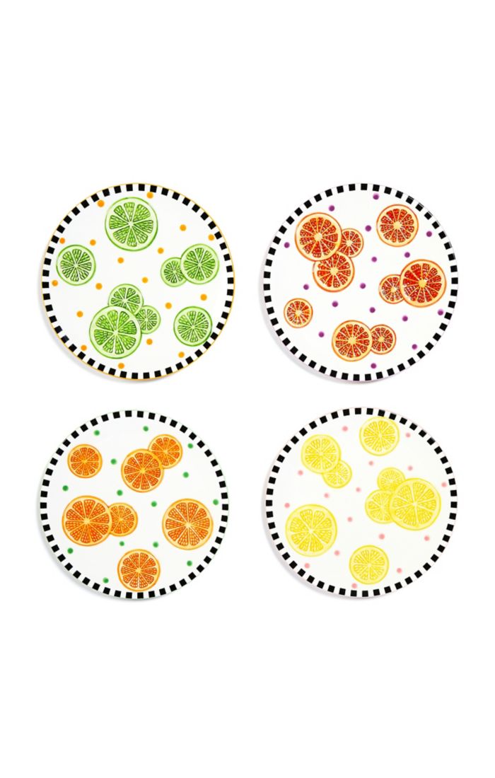 tutti frutti dessert plates, set of 4 55 tutti frutti dessert plates, set of 4 55