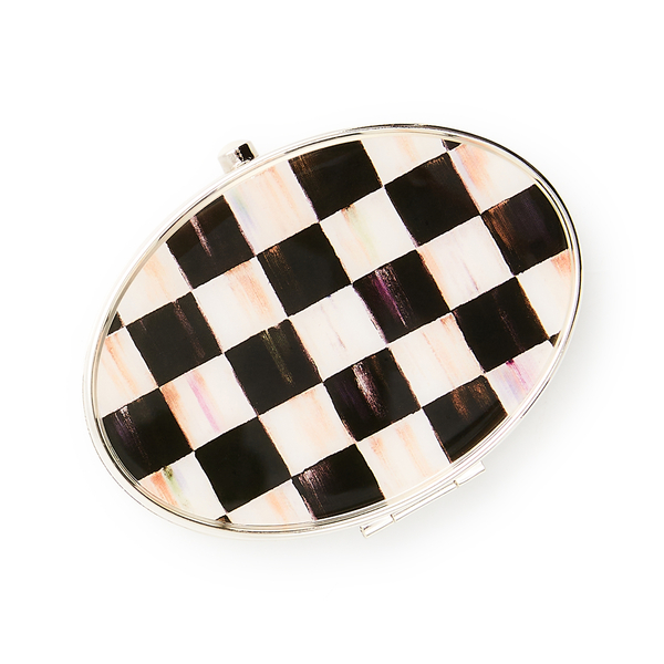 courtly check silver plated compact mirror 195 courtly check silver plated compact mirror 195