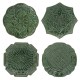 Jardins Du Monde Dessert/Salad Plate Assorted Set/4 - Basil 28 Jardins Du Monde Dessert/Salad Plate Assorted Set/4 - Basil 28