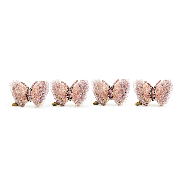 pink butterfly hill napkin rings, set of 4 149 pink butterfly hill napkin rings, set of 4 149