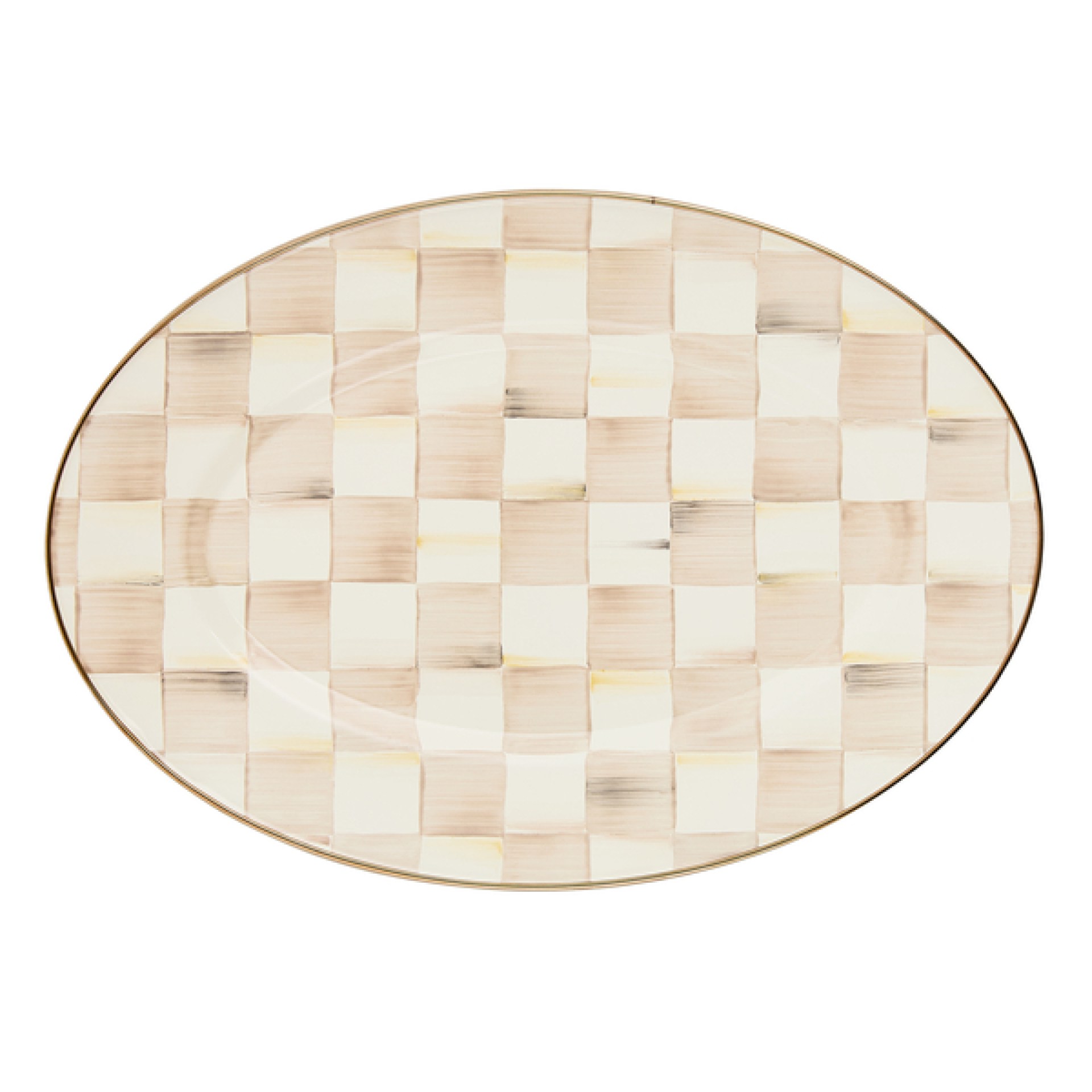 mocha check small oval platter 46 mocha check small oval platter 46