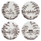 Country Estate Party Plate Assorted Set/4 - Flint Grey 27 Country Estate Party Plate Assorted Set/4 - Flint Grey 27