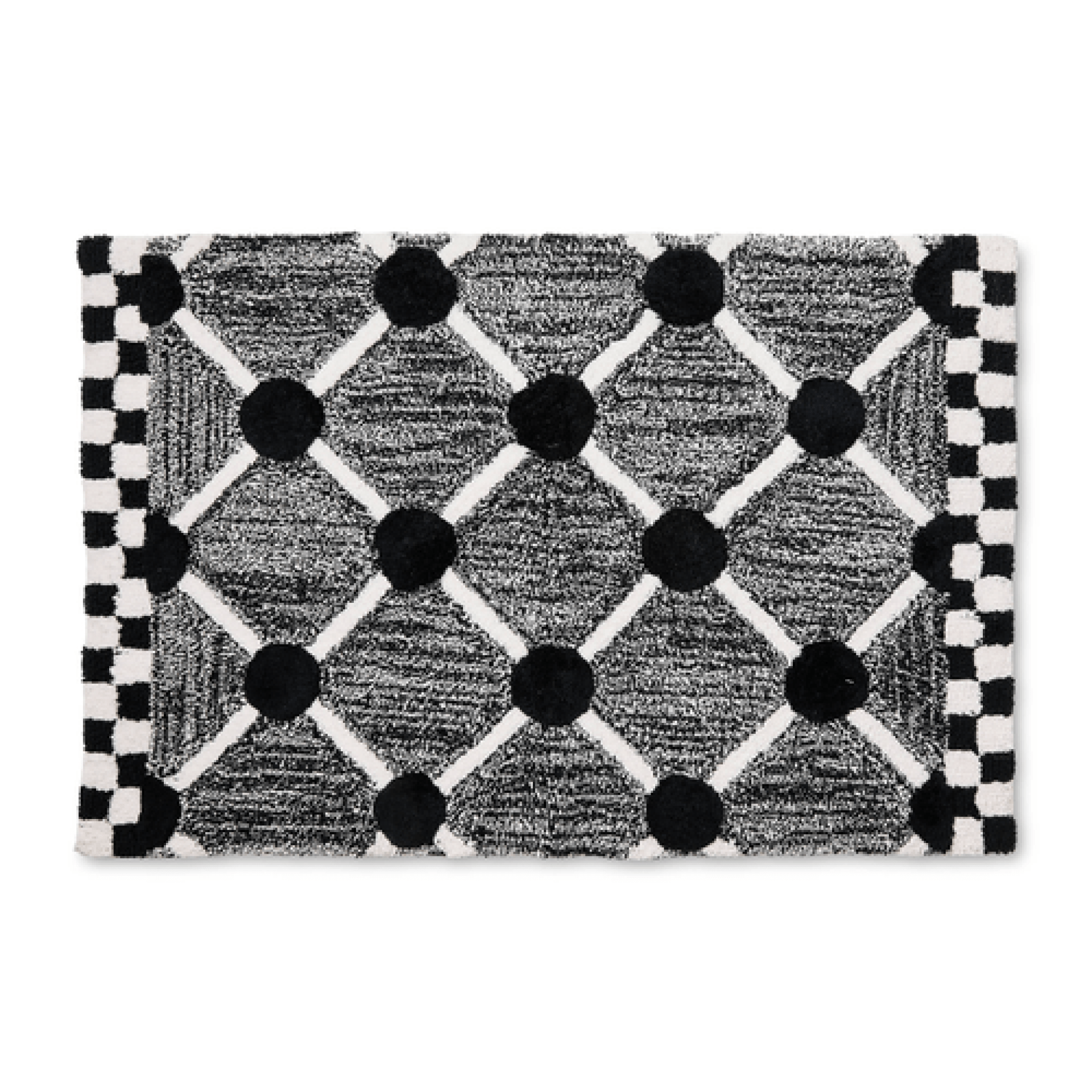 black lattice & dot bath rug 23 black lattice & dot bath rug 23