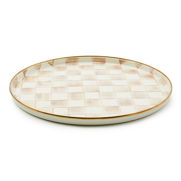 mocha check round tray 59 mocha check round tray 59