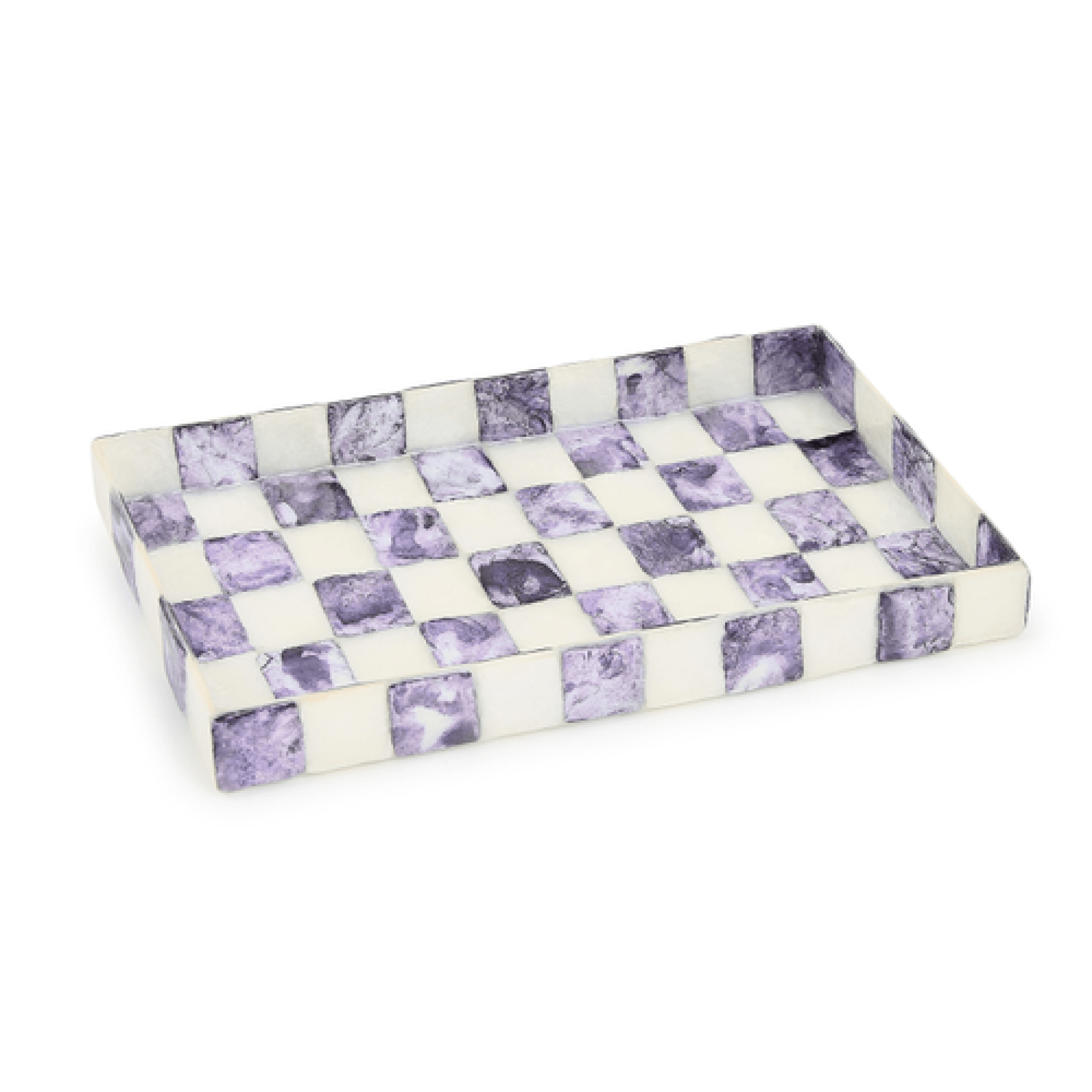violet check capiz vanity tray 19 violet check capiz vanity tray 19