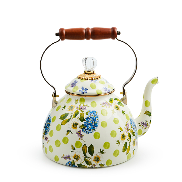 wildflowers green 3 quart tea kettle 222 wildflowers green 3 quart tea kettle 222
