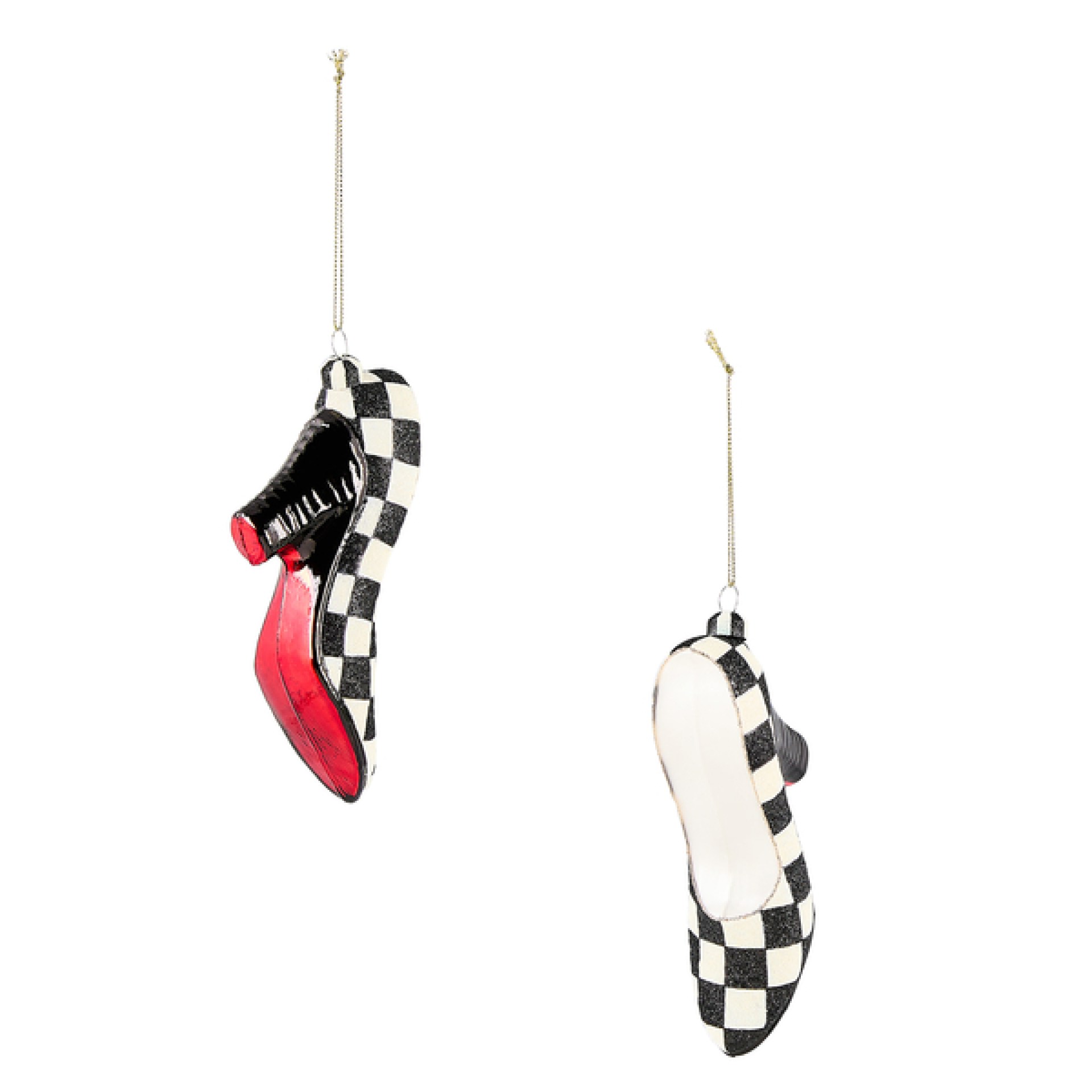 courtly high heels glass ornaments, set of 2 138 courtly high heels glass ornaments, set of 2 138