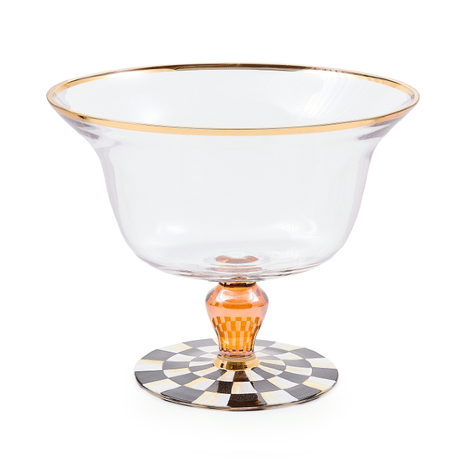 courtly check glass pedestal bowl 16 courtly check glass pedestal bowl 16