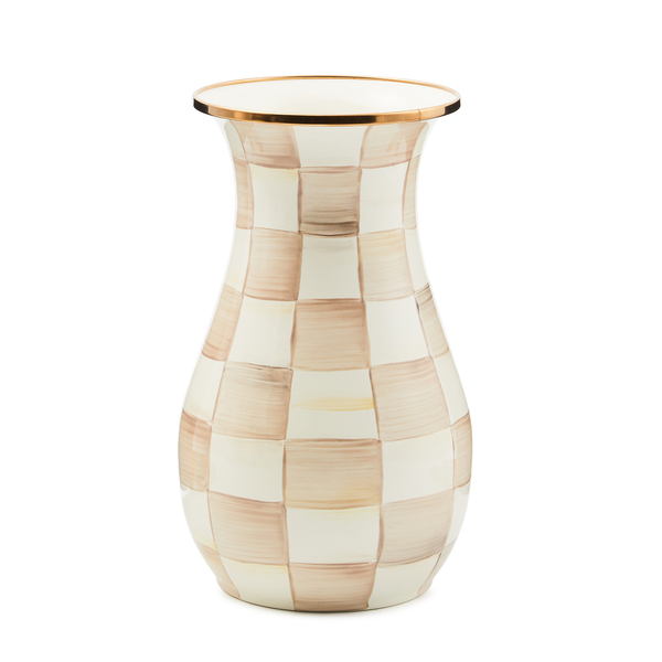 mocha check tall vase 89 mocha check tall vase 89