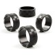 black check napkin rings, set of 4 153 black check napkin rings, set of 4 153
