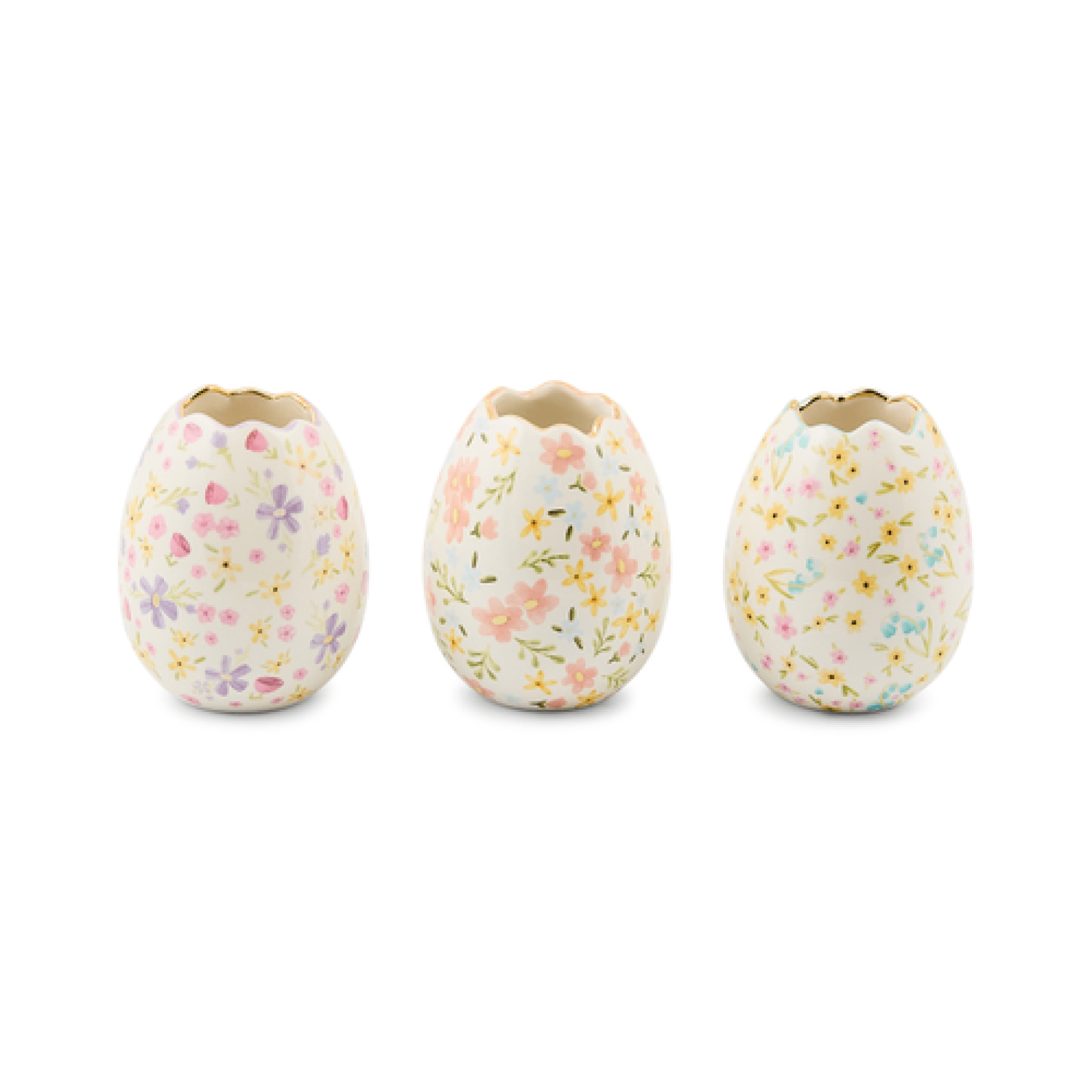 posie patch ceramic egg vases, set of 3 20 posie patch ceramic egg vases, set of 3 20