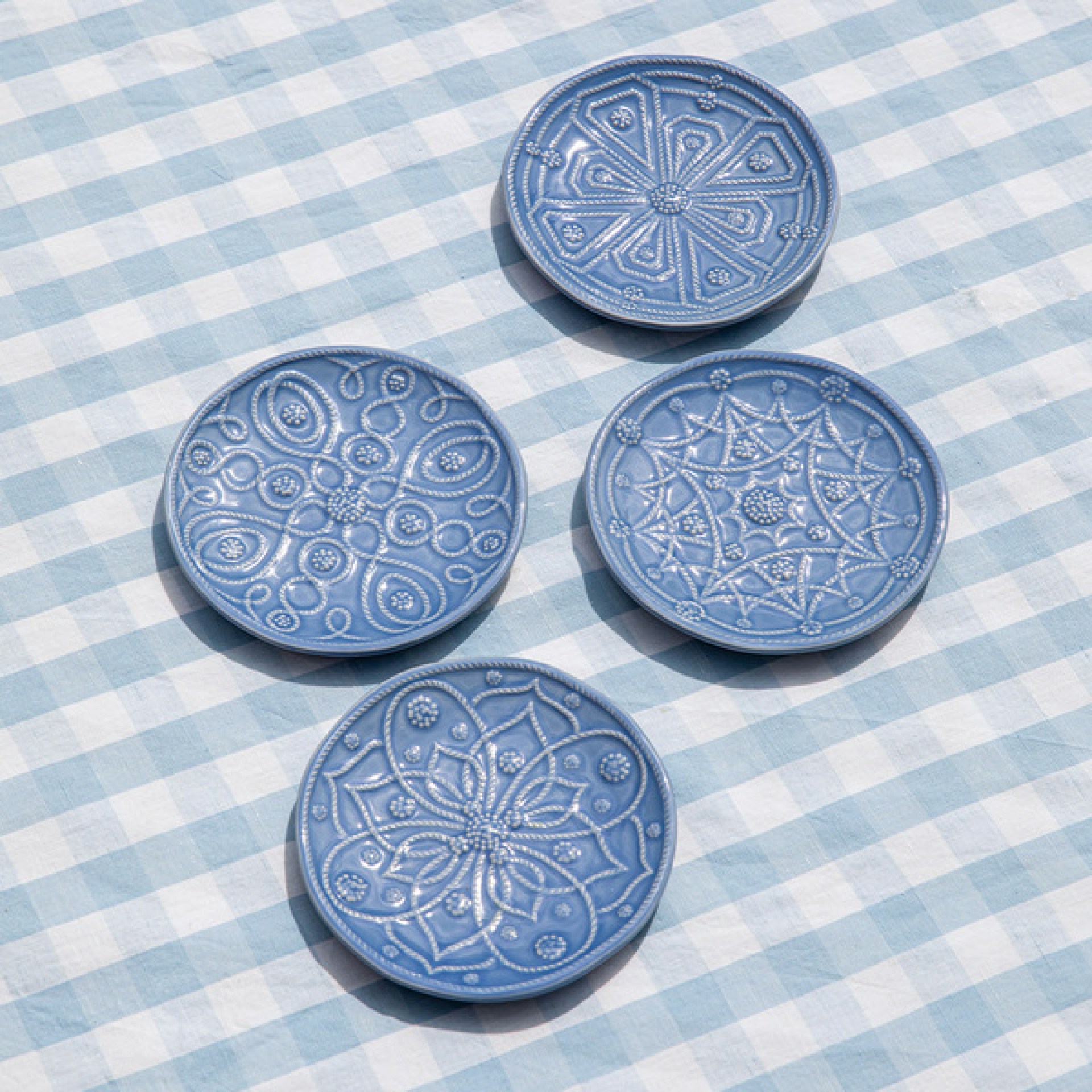 Jardins du Monde Side/Cocktail Plate Assorted Set/4 - Chambray 18 Jardins du Monde Side/Cocktail Plate Assorted Set/4 - Chambray 18