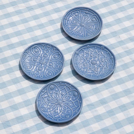 Jardins du Monde Side/Cocktail Plate Assorted Set/4 - Chambray 18 Jardins du Monde Side/Cocktail Plate Assorted Set/4 - Chambray 18