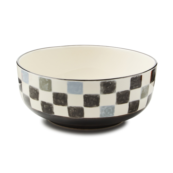 black check serving bowl 130 black check serving bowl 130
