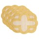 Scallop Stripe Placemat Set/4 - Sunshine 44 Scallop Stripe Placemat Set/4 - Sunshine 44