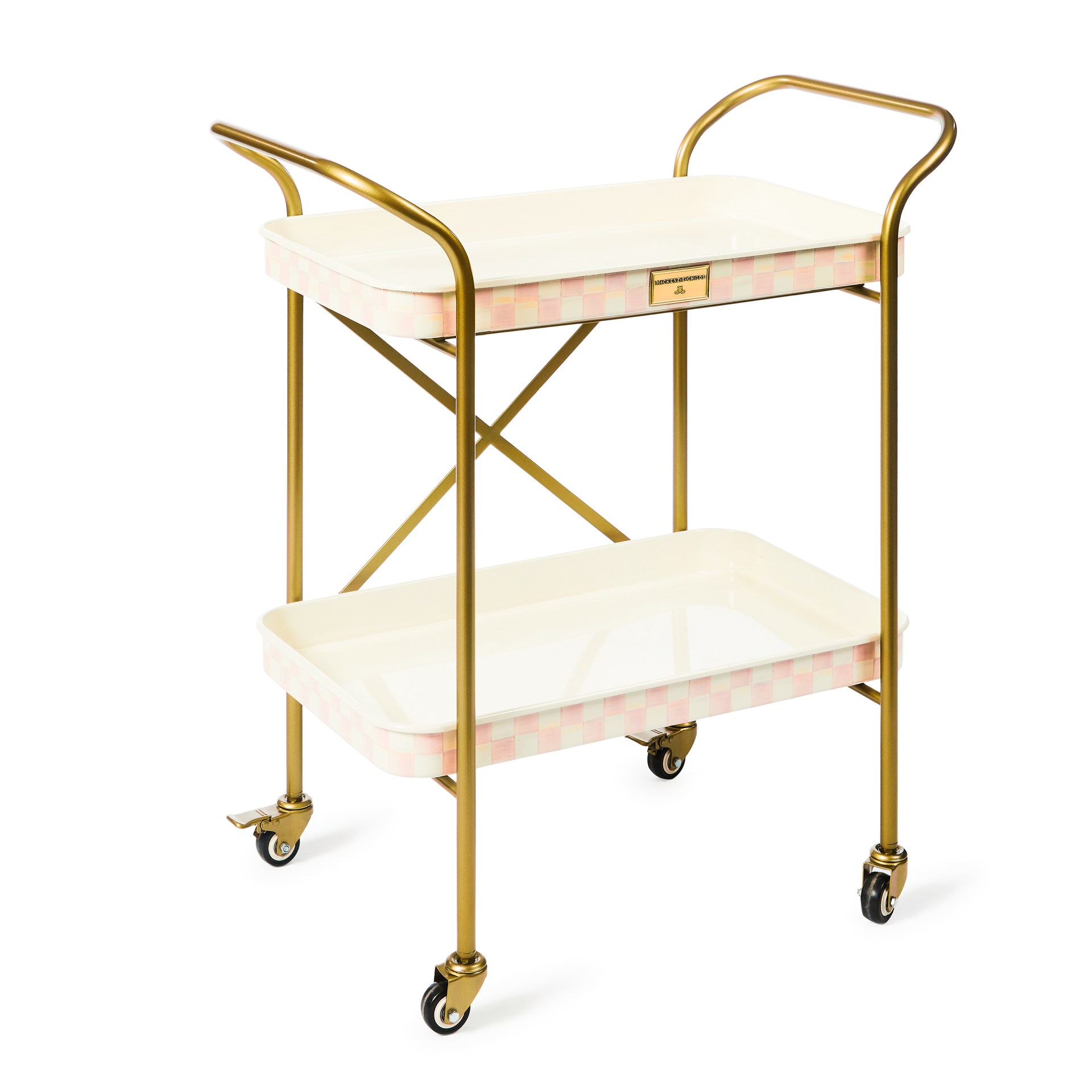 rosy check 2-tier kitchen cart 312 rosy check 2-tier kitchen cart 312
