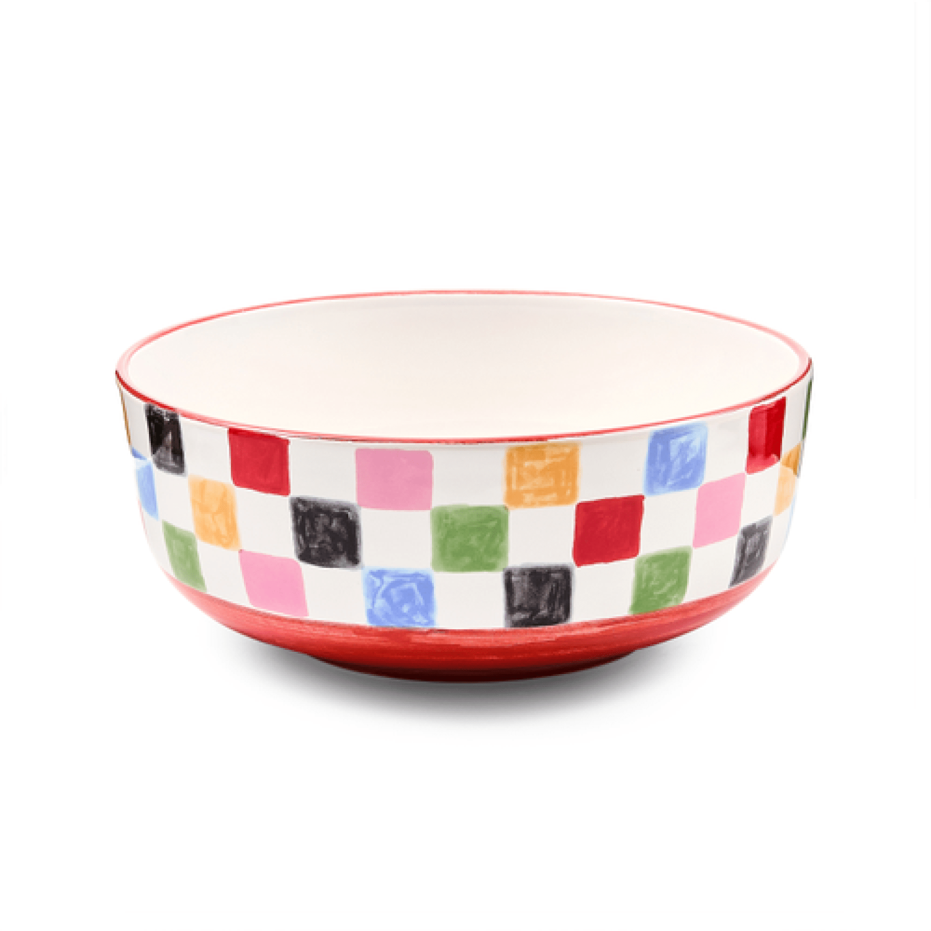 multi check serving bowl 55 multi check serving bowl 55