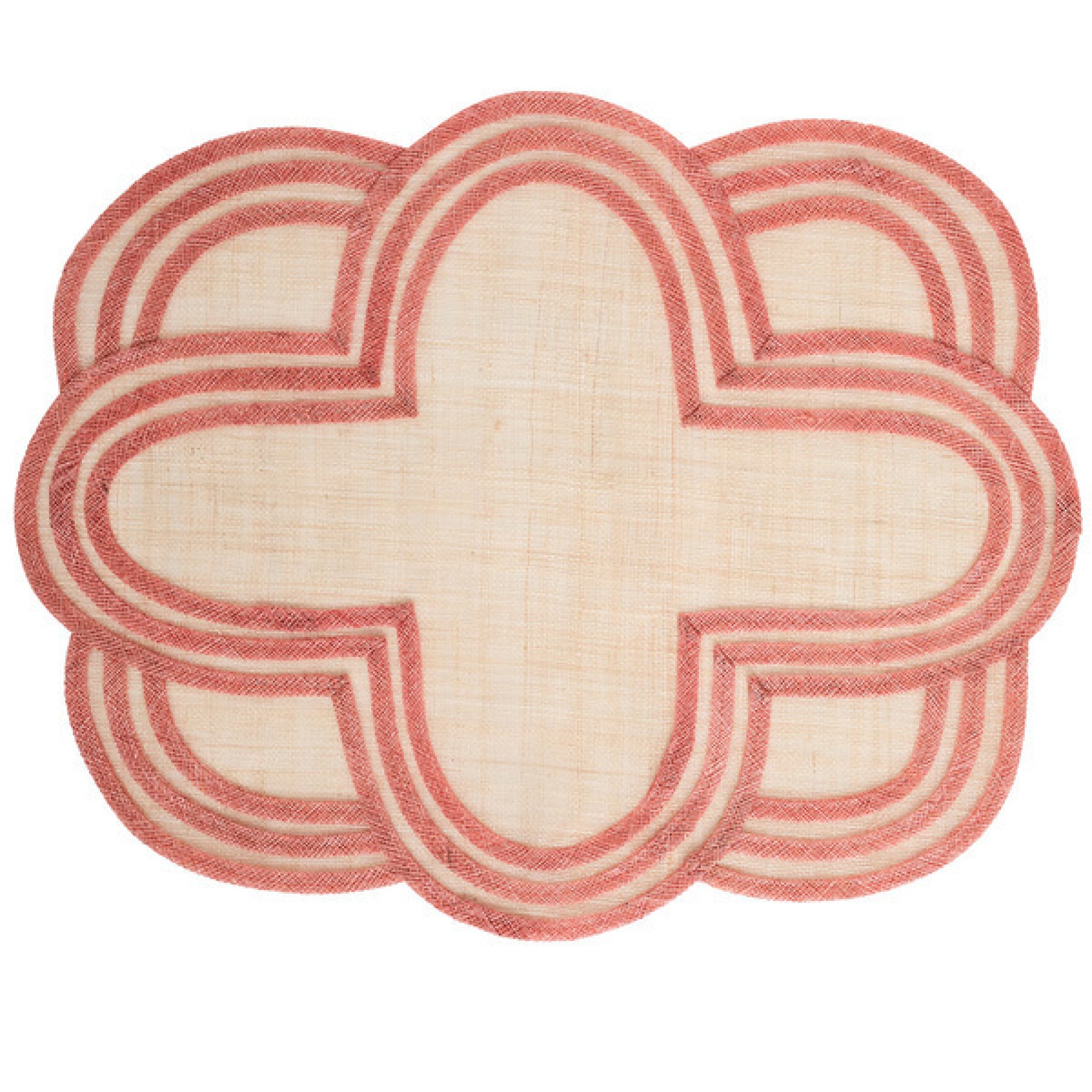 Scallop Stripe Placemat - Coral 41 Scallop Stripe Placemat - Coral 41