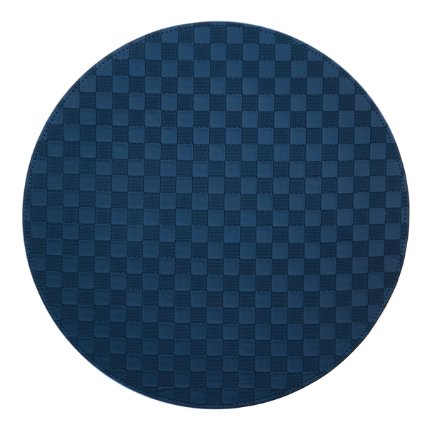 navy check faux leather placemat 39 navy check faux leather placemat 39