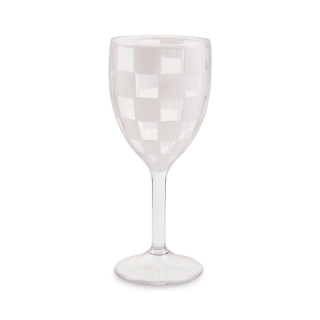 white check acrylic wine goblets, set of 4 8 white check acrylic wine goblets, set of 4 8