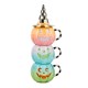 trick or treat lidded pumpkin mug tower, set of 3 121 trick or treat lidded pumpkin mug tower, set of 3 121
