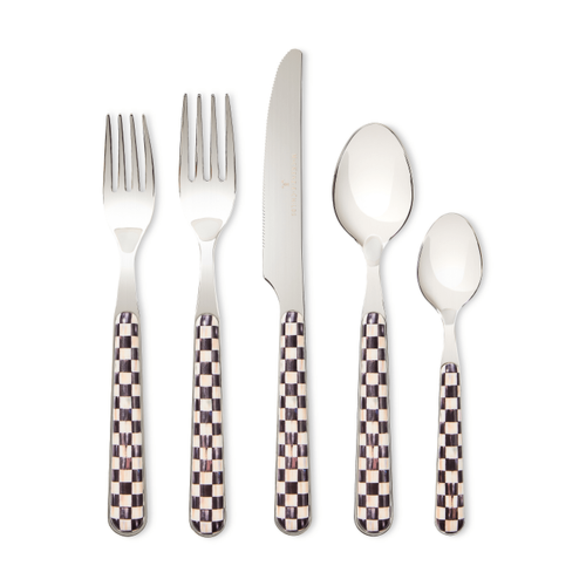 courtly check bistro flatware 5 piece place setting 5 courtly check bistro flatware 5 piece place setting 5