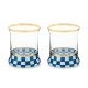 royal check tumbler glass, set of 2 143 royal check tumbler glass, set of 2 143