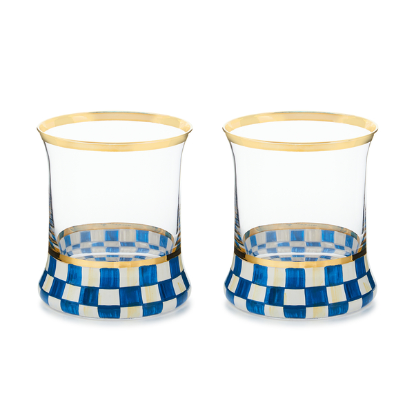 royal check tumbler glass, set of 2 143 royal check tumbler glass, set of 2 143