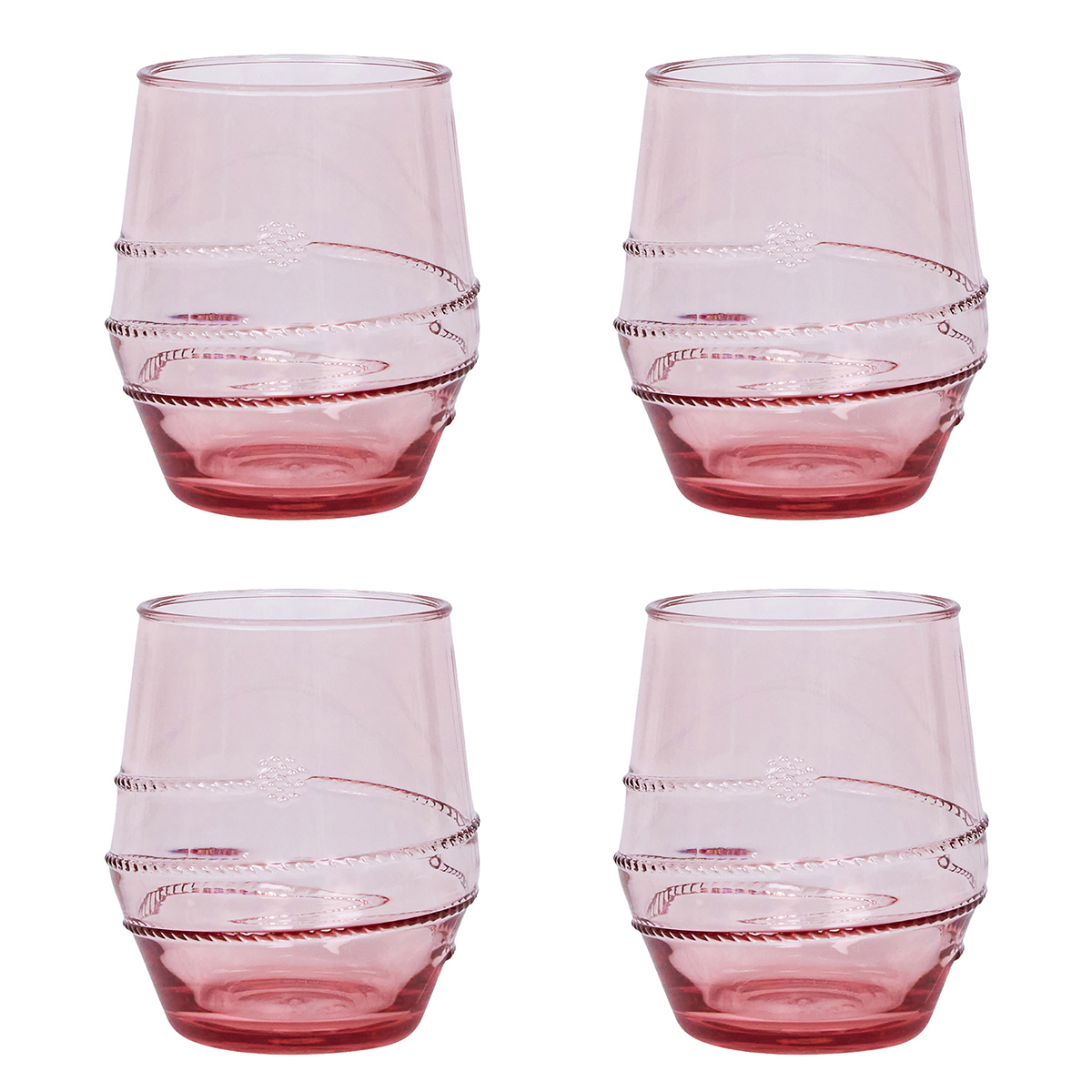 Amalia Acrylic Small Tumbler Set/4 - Coral 92 Amalia Acrylic Small Tumbler Set/4 - Coral 92