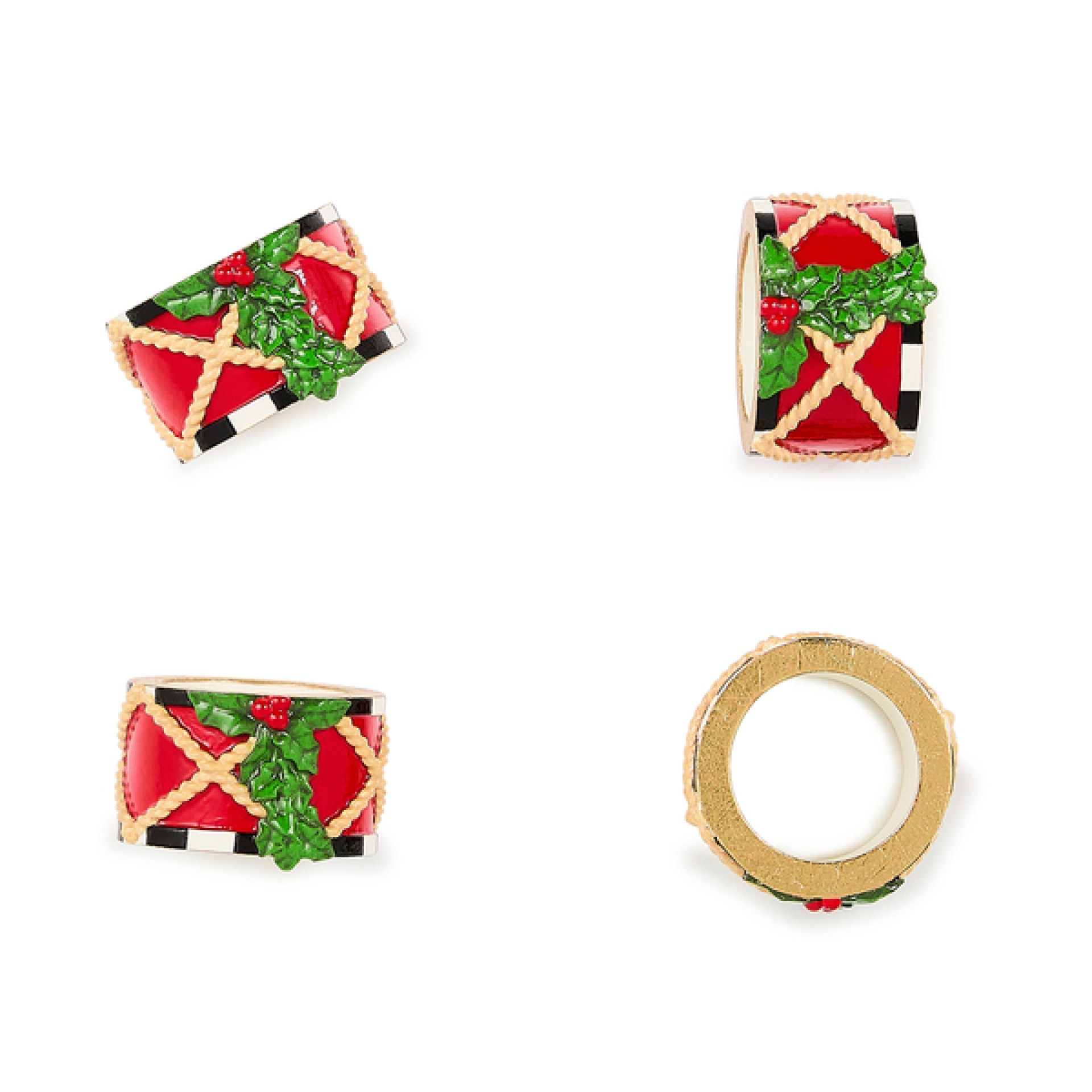 toyland drum napkin rings, set of 4 172 toyland drum napkin rings, set of 4 172
