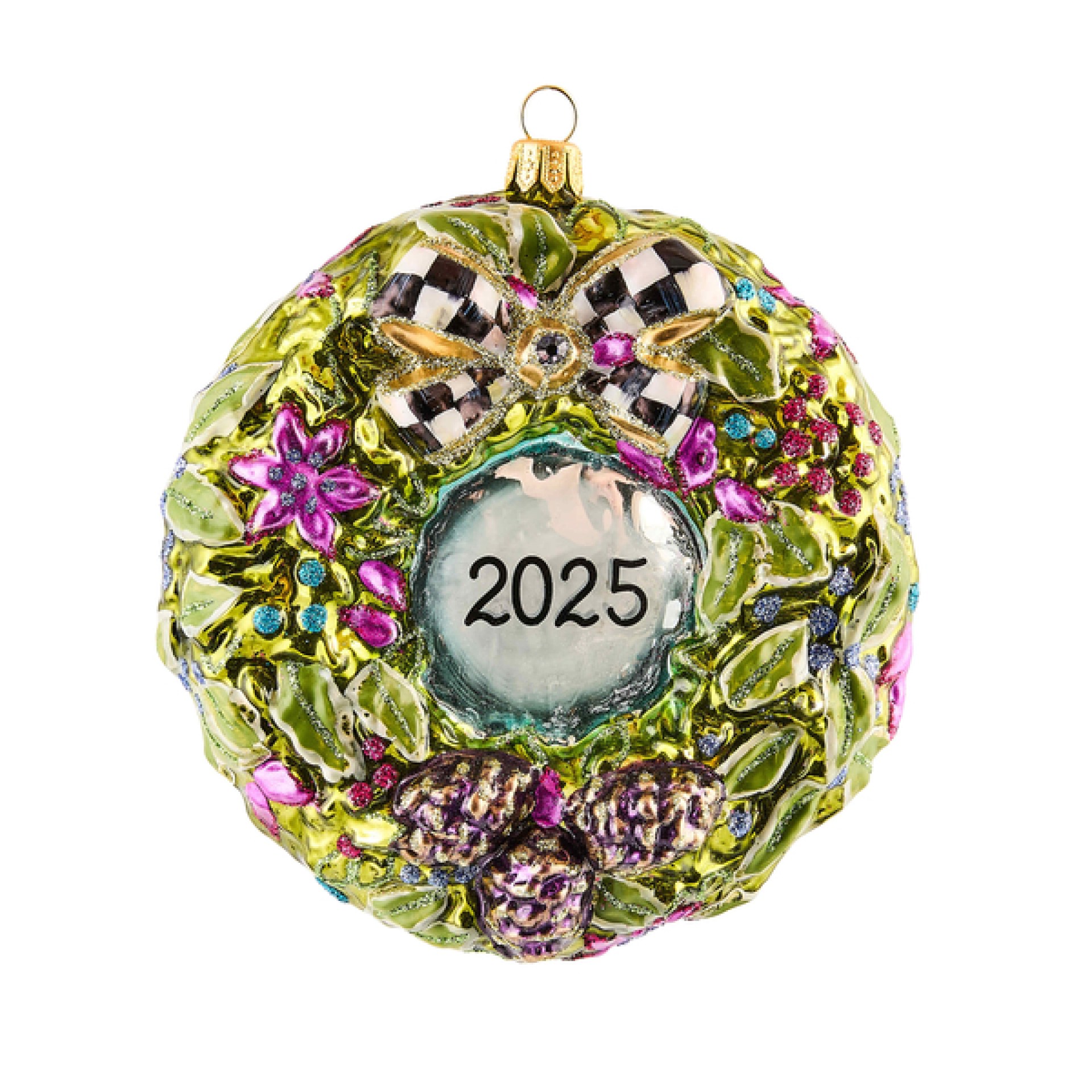 2025 floral wreath glass ornament 162 2025 floral wreath glass ornament 162