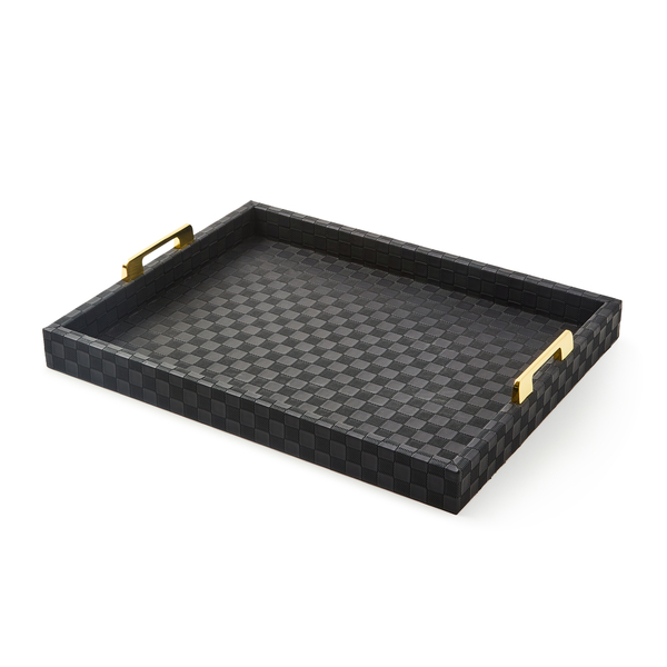 black faux leather large tray 125 black faux leather large tray 125