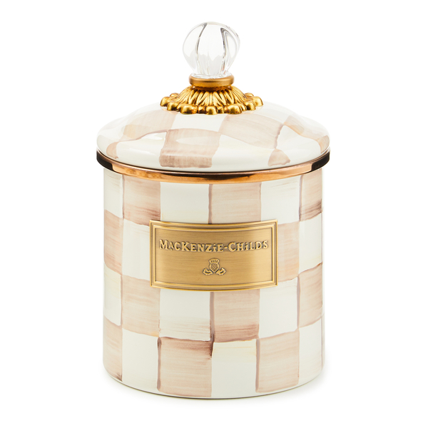 mocha check small canister 37 mocha check small canister 37