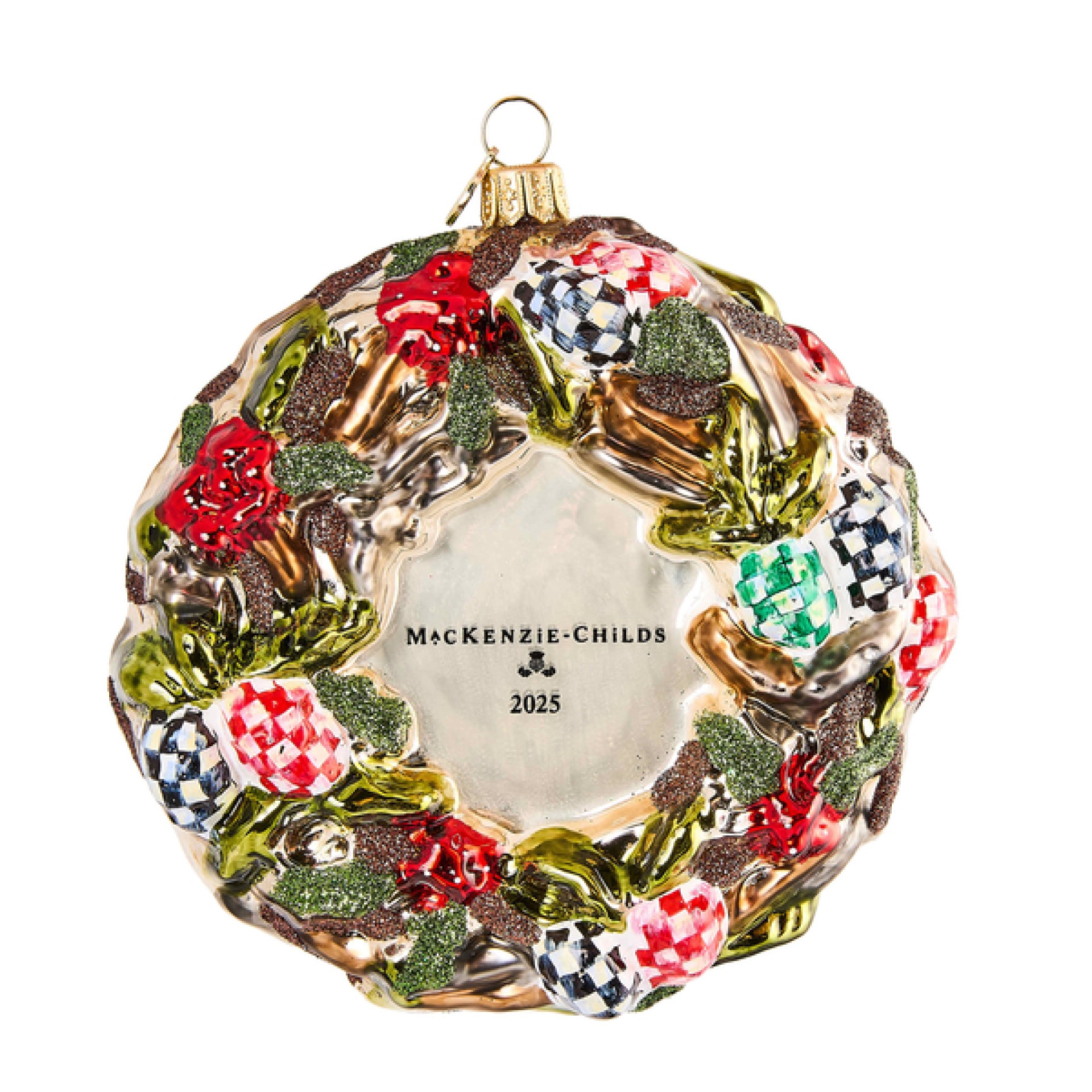 2025 mackenzie-childs wreath glass ornament 144 2025 mackenzie-childs wreath glass ornament 144