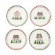 holly village ceramic dessert plates, set of 4 47 holly village ceramic dessert plates, set of 4 47