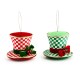 check it out top hat fabric ornaments, set of 2 76 check it out top hat fabric ornaments, set of 2 76