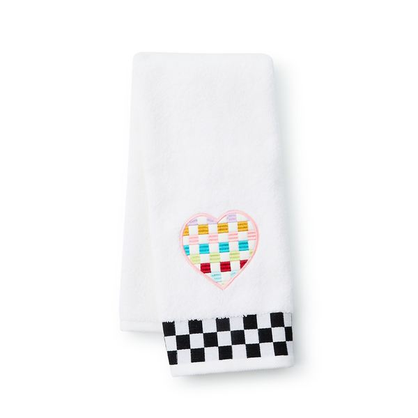 rainbow heart check hand towel 169 rainbow heart check hand towel 169