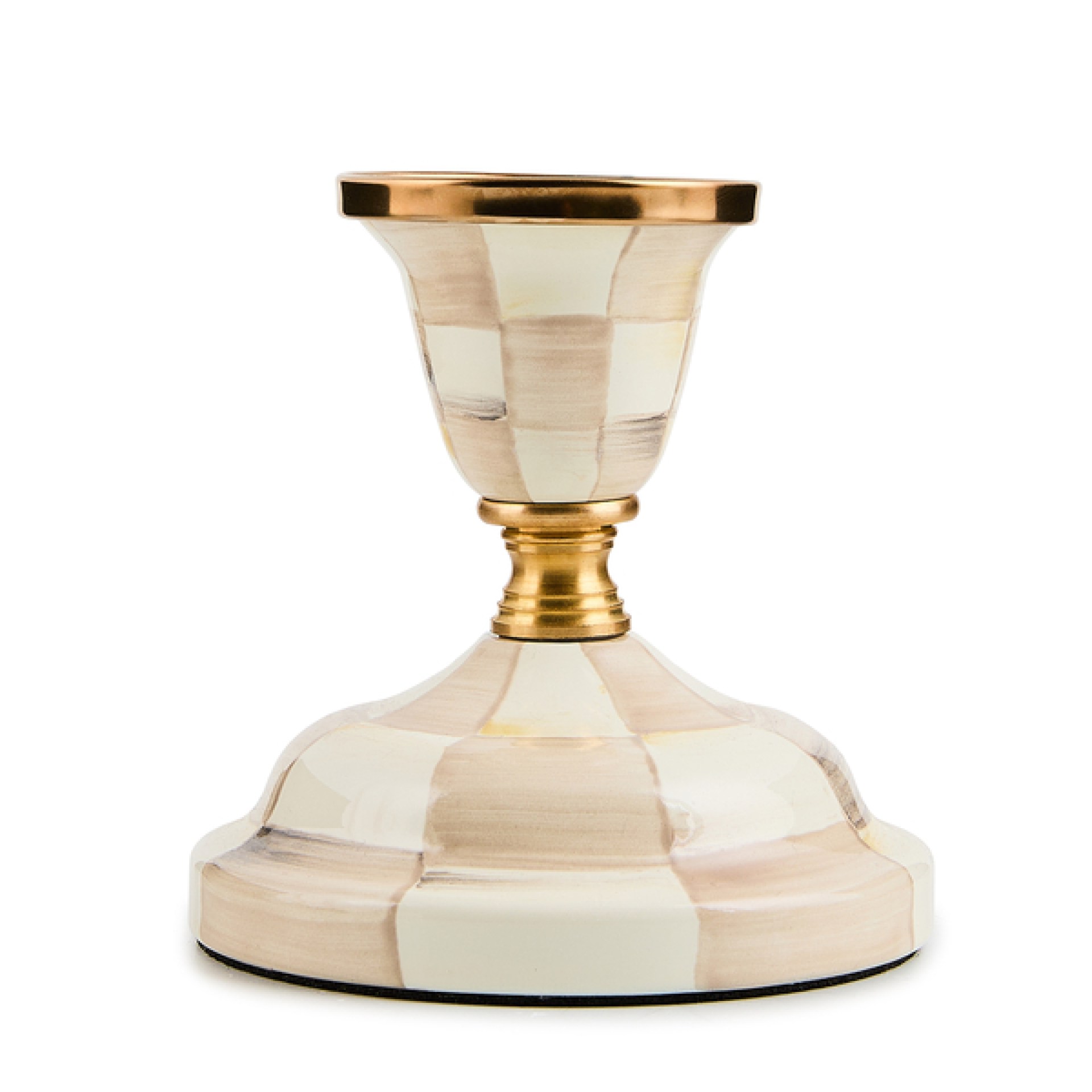 mocha check short candlestick 160 mocha check short candlestick 160