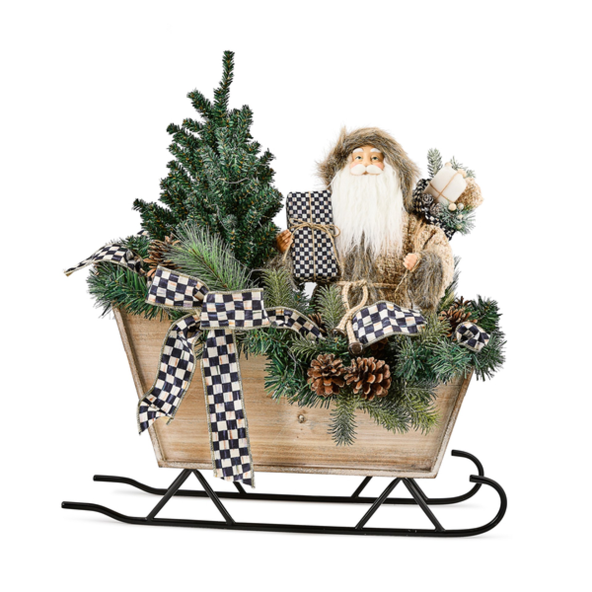 farmhouse illuminated santa in sleigh 25 farmhouse illuminated santa in sleigh 25