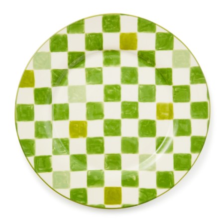 green check round platter 85 green check round platter 85