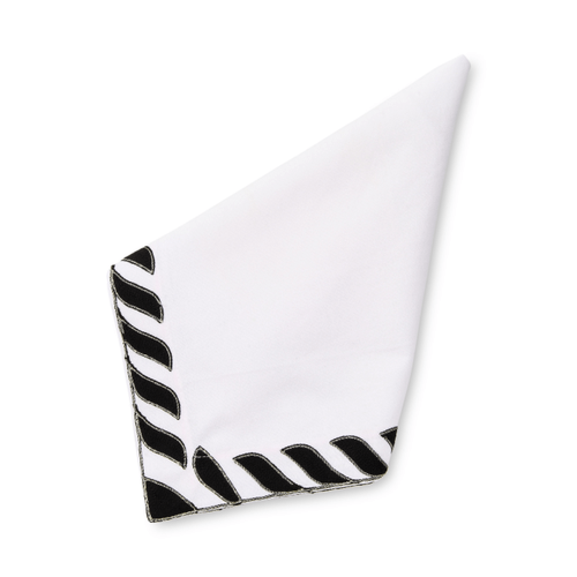 black and white rope border napkin 15 black and white rope border napkin 15