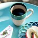 Lisbon Cobalt and Aqua Stripe Mug 13 Lisbon Cobalt and Aqua Stripe Mug 13