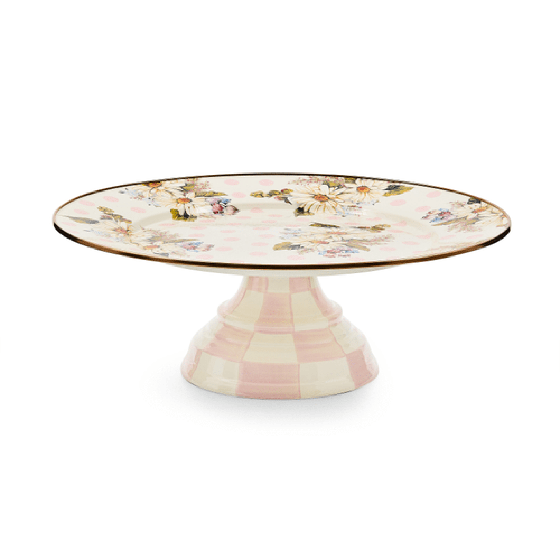 wildflowers pink large pedestal platter 64 wildflowers pink large pedestal platter 64