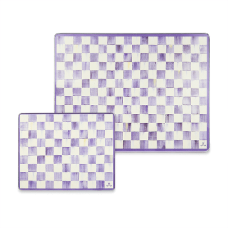 violet check glass cutting boards, set of 2 28 violet check glass cutting boards, set of 2 28