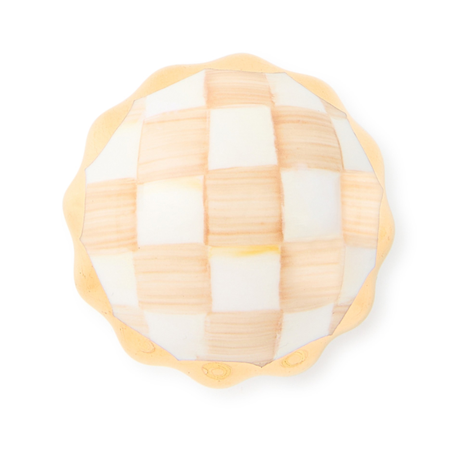 mocha check petit four round knob 18 mocha check petit four round knob 18