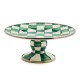 emerald check mini pedestal platter 55 emerald check mini pedestal platter 55
