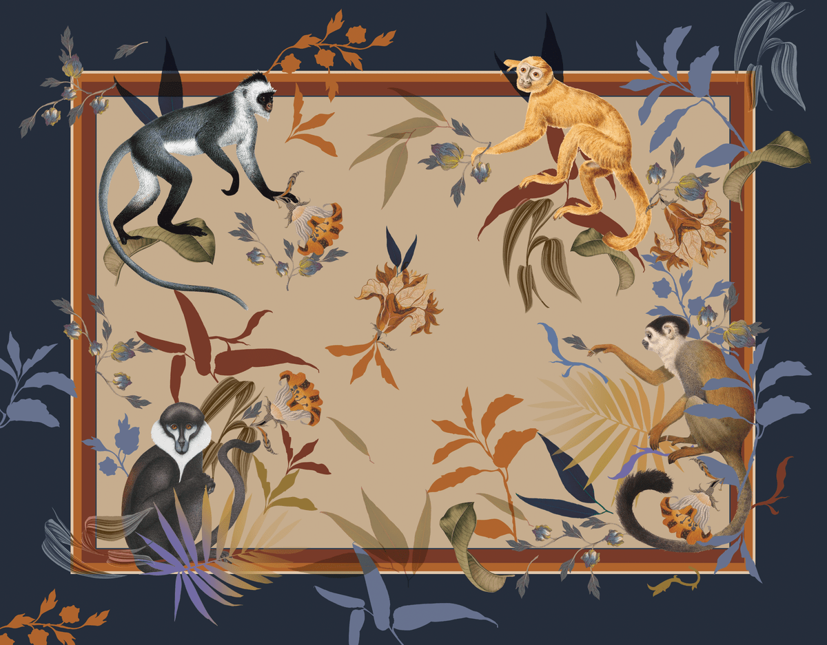 PLACEMAT TAUPE MONKEYS 22 PLACEMAT TAUPE MONKEYS 22