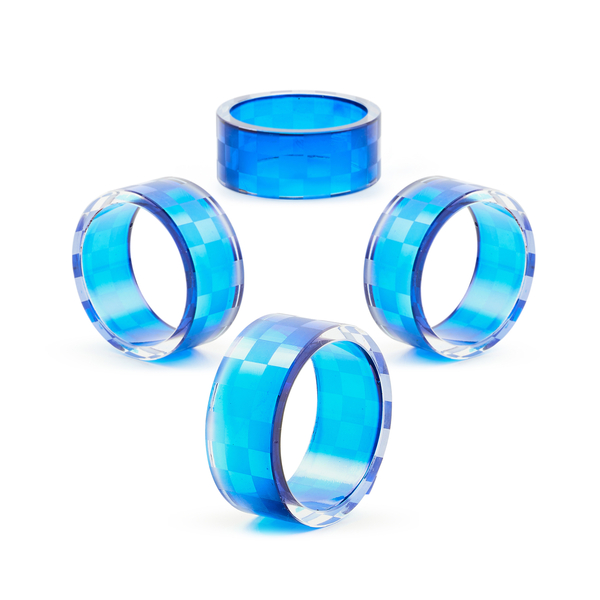navy check napkin rings, set of 4 155 navy check napkin rings, set of 4 155