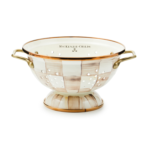 mocha check small colander 48 mocha check small colander 48