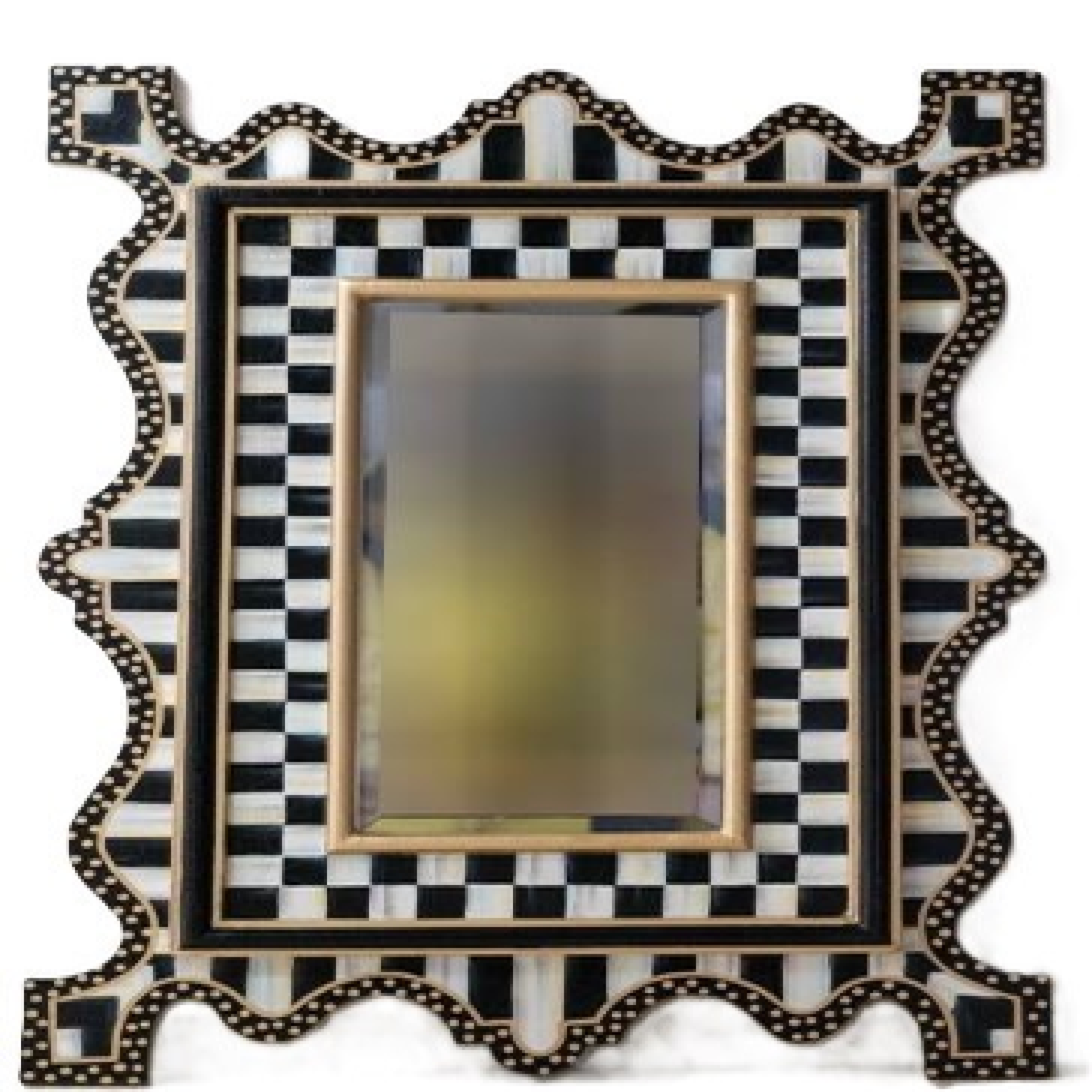 courtly check & stripe small wall mirror 2 courtly check & stripe small wall mirror 2
